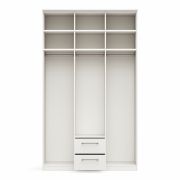 Drehtürenschrank Viana – B. ca. 136 cm, Lack, Weiß