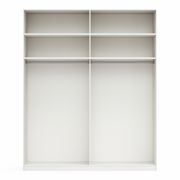 Drehtürenschrank Viana – B. ca. 200 cm, Lack, Weiß