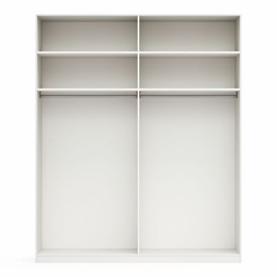 Drehtürenschrank Viana – B. ca. 200 cm, Lack, Weiß