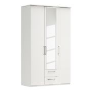 Drehtürenschrank Viana – B. ca. 136 cm, Lack, Weiß