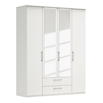 Drehtürenschrank Viana – B. ca. 180cm, Lack, Weiß