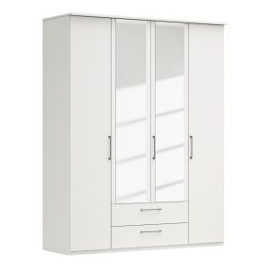 Drehtürenschrank Viana – B. ca. 180cm, Lack, Weiß