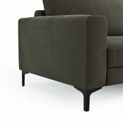 Ecksofa Oviedo – Ecke links mit 2,5-Sitzer, Stoff, Braungrün
