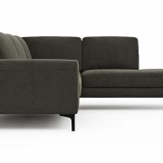 Ecksofa Oviedo – Ecke links mit 2,5-Sitzer, Stoff, Braungrün