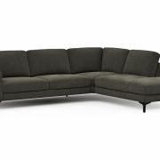 Ecksofa Oviedo – Ecke links mit 2,5-Sitzer, Stoff, Braungrün
