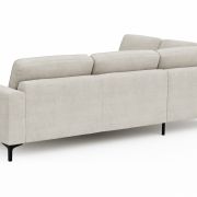 Ecksofa Oviedo – 2,5-Sitzer mit Ecke rechts, Stoff, Natur