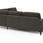 Ecksofa Oviedo – Ecke links mit 2,5-Sitzer, Stoff, Braungrün