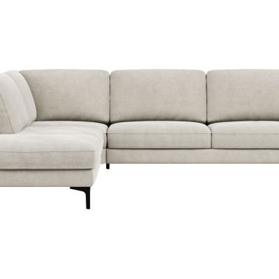 Ecksofa Oviedo – 2,5-Sitzer mit Ecke rechts, Stoff, Natur