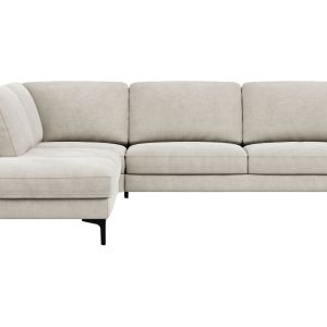 Ecksofa Oviedo – 2,5-Sitzer mit Ecke rechts, Stoff, Natur