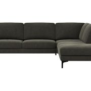 Ecksofa Oviedo – Ecke links mit 2,5-Sitzer, Stoff, Braungrün