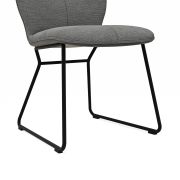 Stuhl Dinner – Stoff, Grau