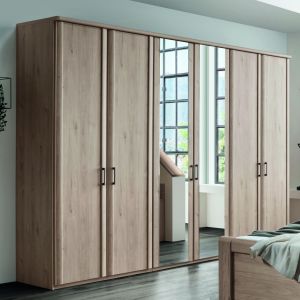 Drehtürenschrank EM 1080 – B. ca. 300 cm, Steineiche Nachbildung