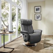 Fernsehsessel EM 8049 – Relaxfunktion (1-motorisch), Stoff, blau