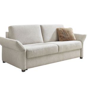 Schlafsofa EM Arlon – Faltbett mit Kaltschaummatratze, Stoff, Natur