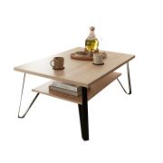 Couchtisch EM Aveiro – mit Ablageboden, LBH ca. 105x70x45 cm, Balkenbuche Nachbildung