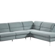 Ecksofa EM Koper –  3-Sitzer mit Ecke rechts, Rückenlehne verstellbar, Stoff, grün
