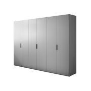 Drehtürenschrank EM Lascala 6-türig – B. ca. 300 cm, seidengrau
