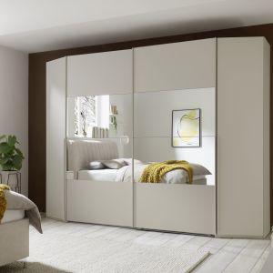 Schrank EM Lascala 4-türig – B. ca. 294 cm, champagner, Spiegel