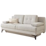 Schlafsofa EM Mons – mit Bettkasten, Stoff Beige