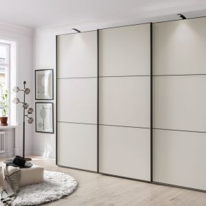 Schwebetürenschrank  3-türig EM Paredes – B. ca. 300 cm, Champagner