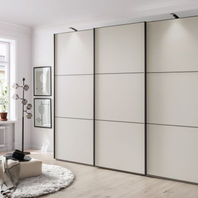 Schwebetürenschrank  3-türig EM Paredes – B. ca. 300 cm, Champagner