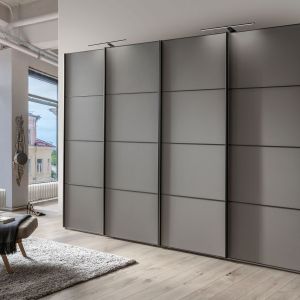 Schwebetürenschrank  4-türig EM Paredes – B. ca. 330 cm, Graphit