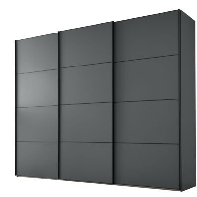 Schwebetürenschrank  3-türig EM Paredes – B. ca. 300 cm, Graphit