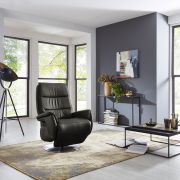 Fernsehsessel EM Pirna-Plus – Relaxfunktion motorisch, Leder, Anthrazit