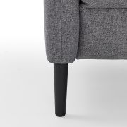 Ecksofa EM Preko – 3-Sitzer mit Ecke rechts, Stoff, Grau