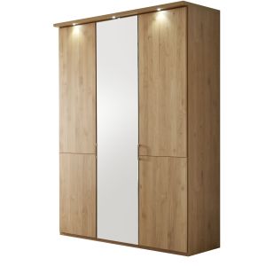 Drehtürenschrank EM Sabugal – B. ca. 150 cm,  Erle teilmassiv, Kristallspiegel