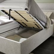 Polsterbett EM Select – mit Lattenrost, ohne Matratzen , Liegefläche ca. 180×200 cm, Stoff, beige