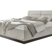 Polsterbett EM Select – mit Lattenrost, ohne Matratzen , Liegefläche ca. 180×200 cm, Stoff, beige