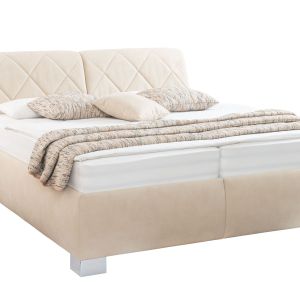 Polsterbett EM Select – Liegefläche ca. 180×200 cm, Stoff, beige