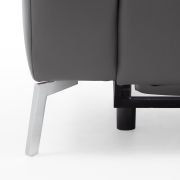 Sofa EM Venedig – 3-Sitzer, Leder, Graubraun