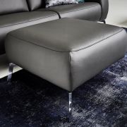 Hocker EM Venedig – Leder, Graubraun