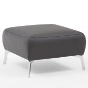 Hocker EM Venedig – Leder, Graubraun
