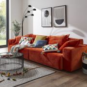 Sofa Elementos – 3-Sitzer XL, Stoff, Campari