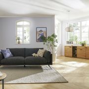 Sofa Valdemoro – 3-Sitzer, Stoff, Anthrazit