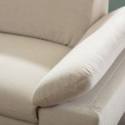 Ecksofa Felipa – Ecke links mit 2,5 -Sitzer rechts inkl. Relaxfunktion (motorisch), Sitzvorzug (motorisch) und Armlehne klappbar, Stoff, Natur