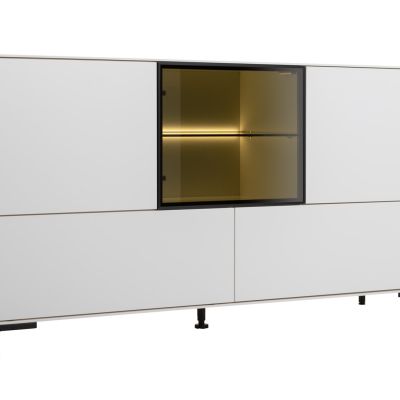 Sideboard Medio – inkl. Beleuchtung, Lack, Weiß