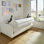 Schlafsofa Laredo – 2,5-Sitzer inkl. Schlaffunktion, Stoff, Offwhite
