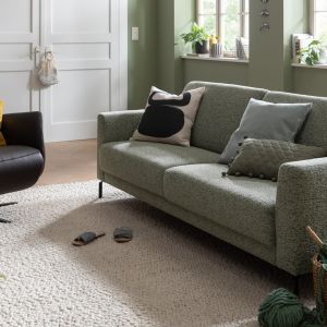 Sofa Matero – 3-Sitzer inkl. Sitzvorzug beidseitig, Stoff, Schlammgrün