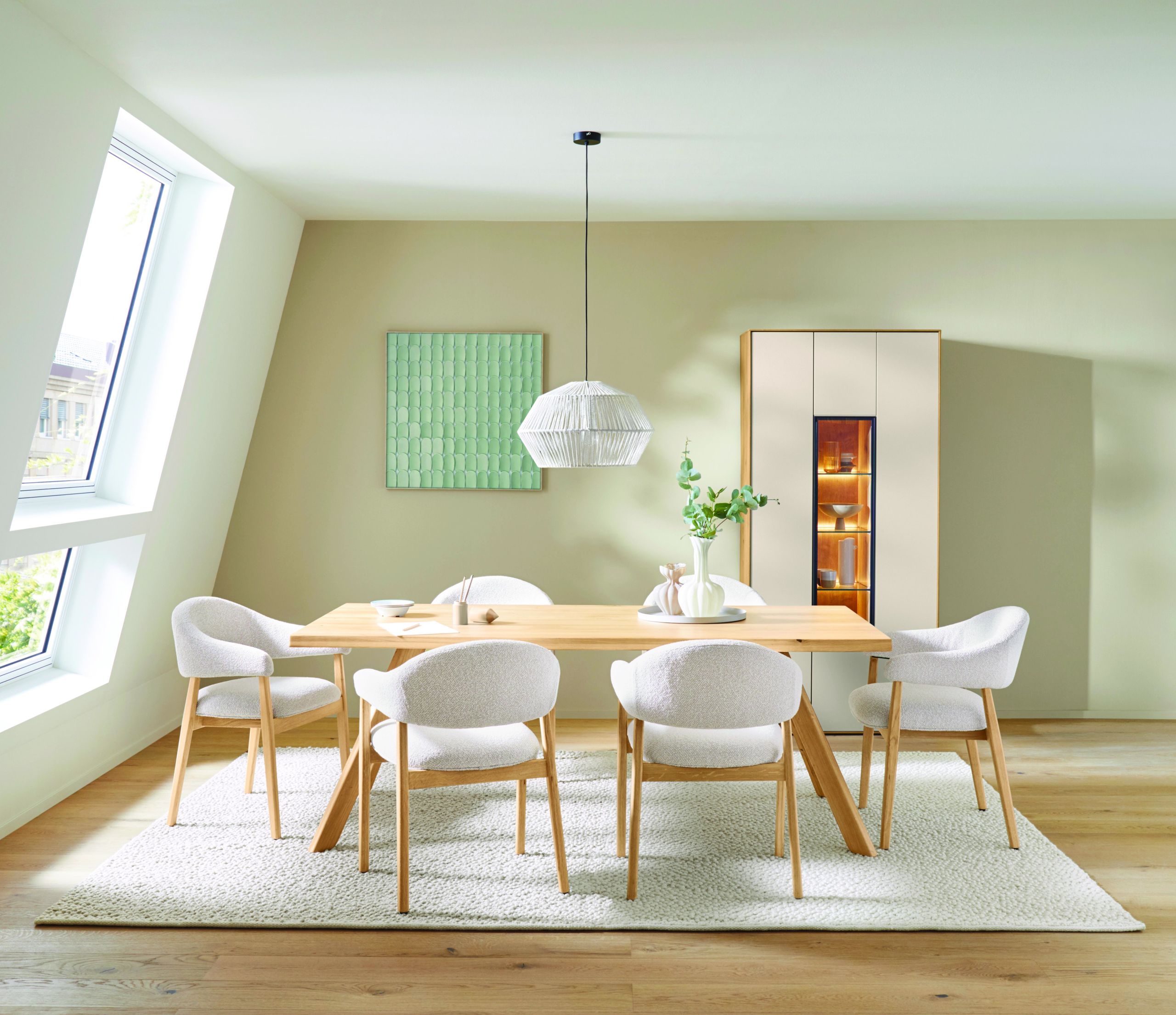 Esstisch Tineo – LB ca. 200×100 cm, Charaktereiche massiv
