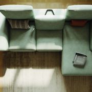 Ecksofa Benissa – 2,5-Sitzer mit Longchair rechts inkl. Sitztiefe und Rückenlehne verstellbar, Stoff, Mint