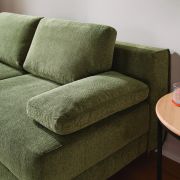 Schlafsofa Carmona – 2-Sitzer inkl. Schlaffunktion und Bettkasten, Stoff, Grün