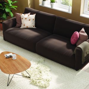 Bigsofa Liendo – 3-Sitzer XL, Stoff, Mocca