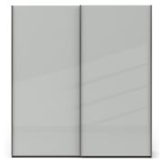 Schwebetürenschrank Marbella – B. ca. 200cm, Glas, Weiß