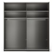 Schwebetürenschrank Marbella – B. ca. 200cm, Glas, Weiß