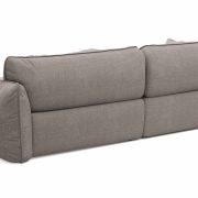 Ecksofa Fluffy – Longchair mit 2,5-Sitzer rechts inkl. Rückenlehne verstellbar, Stoff, Taupe