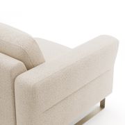 Ecksofa Leona – 2,5-Sitzer mit Ecke rechts, Stoff, Creme